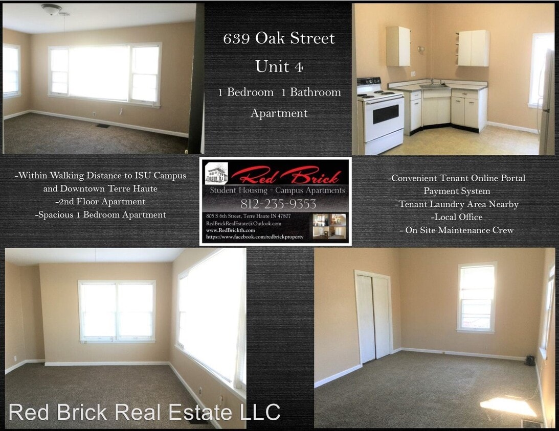 639 Oak St, Terre Haute, IN 47807 Apartment for Rent in Terre Haute