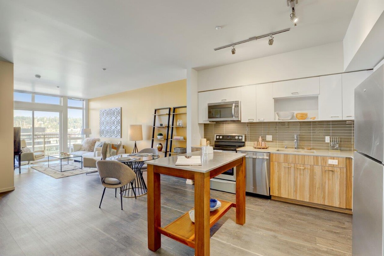 Sparc Apartments Model Kitchen and Dining Area - Sparc Apartments