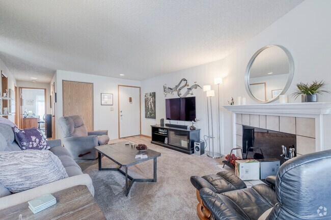 Unidad Alameda - 2BR , 1,5BA - 980SF - Sala de estar - Alameda West Apartments