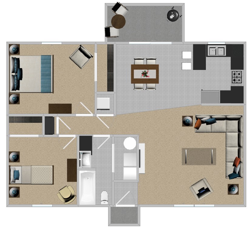 Floor Plan - 732 N Van Buren St