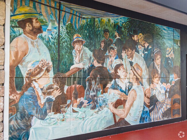 Olde Burien has many murals sprinkled throughout the area near Lake Burien.