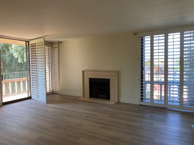 Wood floors custom shutters - 555 Laurel Ave