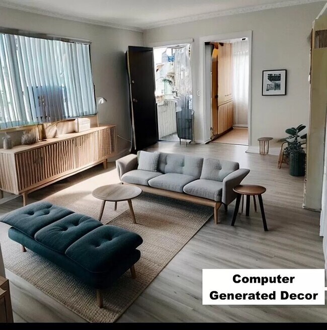 Living Room with Computer Generated Decor - 47 Westminster Ave