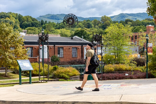 Enjoy a stroll through Founders Park in downtown Johnson City, TN.