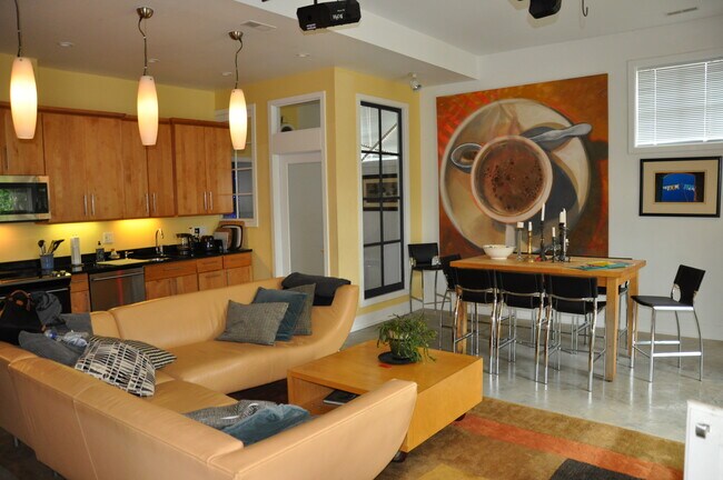 Main level connects to private gated, furnished garden - 1833 5th St NW