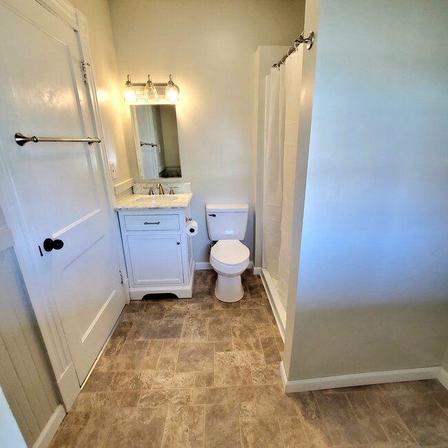 Solid wood bathroom vanity, marble top - 250 Laurel St