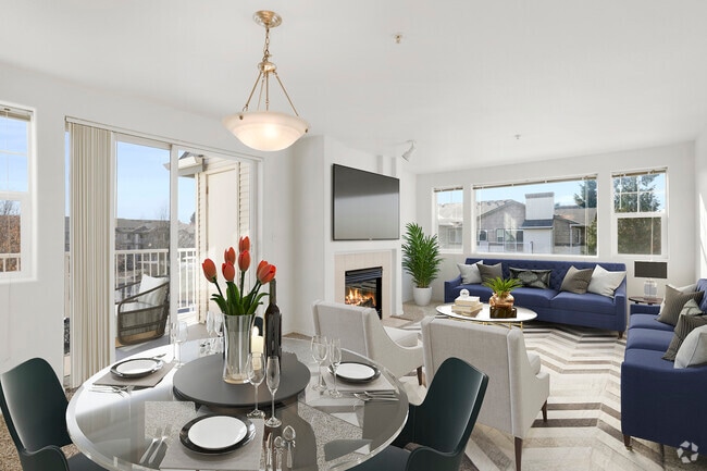 2BR, 2 BA - 981SF - Living Room - North Ridge