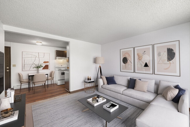 Remodeled Living Room - Lake Crest Apartments
