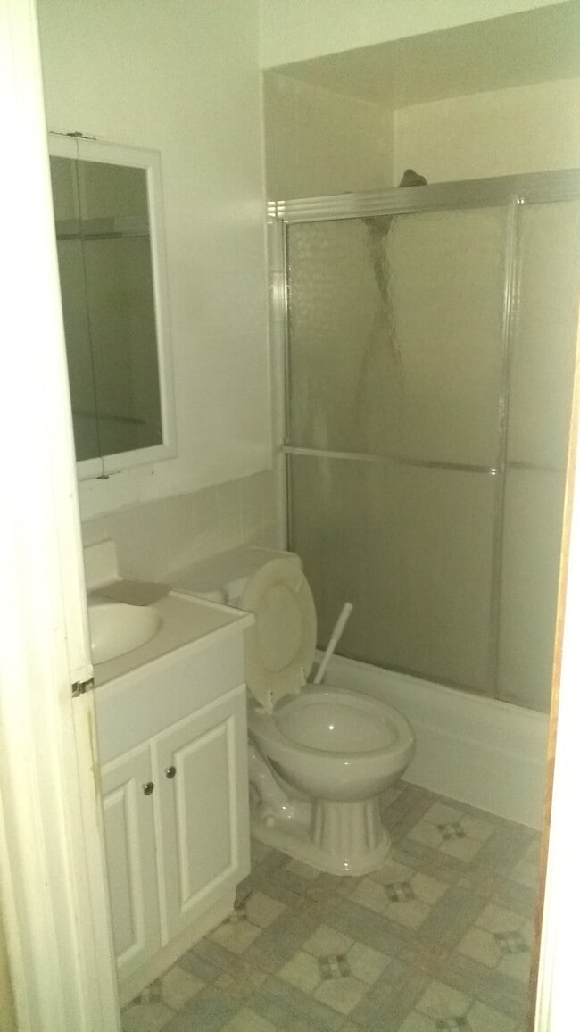 Bathroom with new cabinets - 5950 N Kenmore Ave
