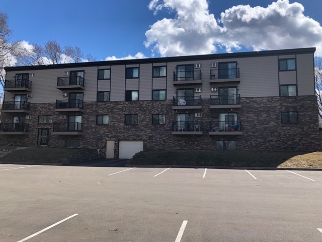 Back of Building and Parking Lot - Gauvette Park Apartments