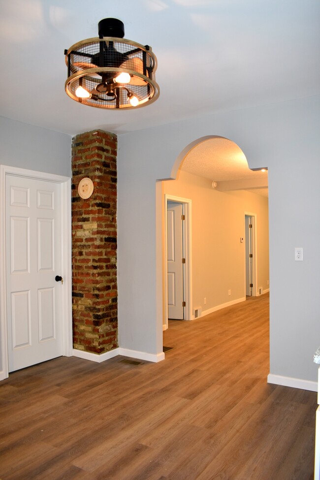 Exposed brick in the kitchen - 2416 West 10th Street