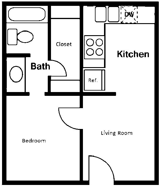 Pine 1X1 - Country Village Apartments