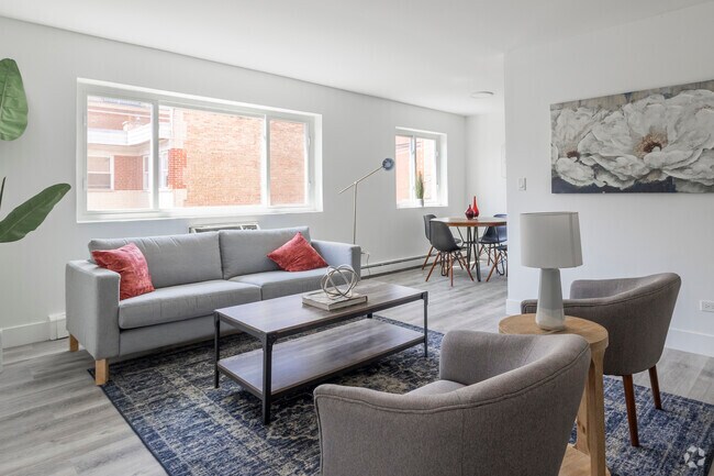 1BR1BA Sala de estar y comedor - 5314 N Damen Ave