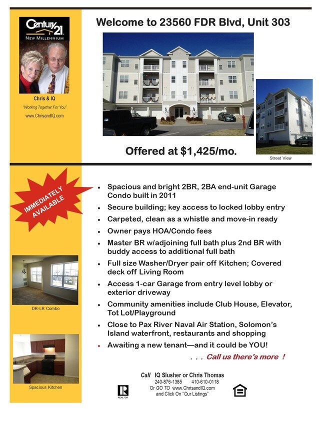 23560 F D R Blvd, California, MD 20619 Condo for Rent in California, MD