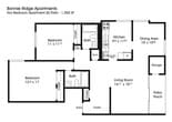 2BR 2BA (1055sf)