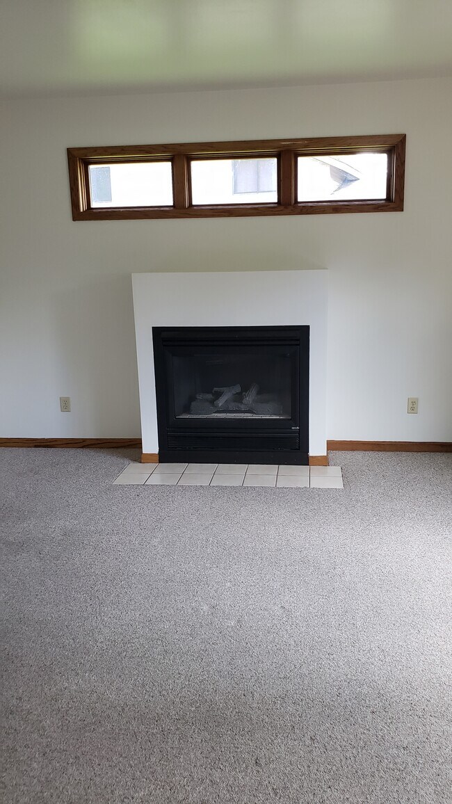 Living room gas fireplace - 108 Mill Road Ct