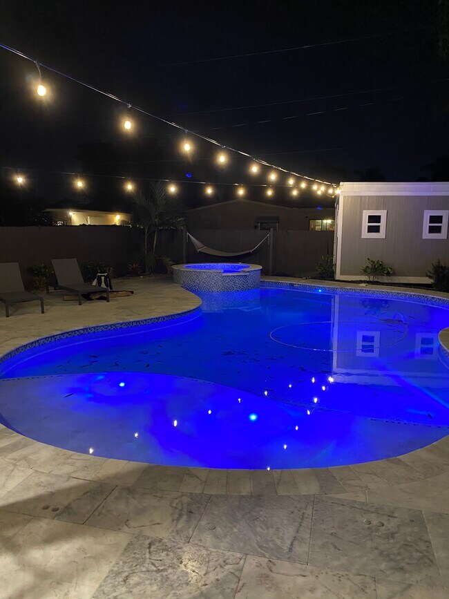 LED Lighting In Pool - 675 NW 35th Ct