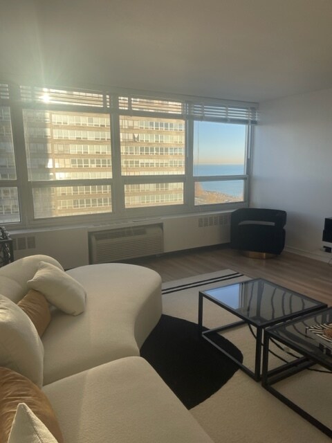 living room lake view - 4800 S Chicago Beach Dr