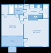 1BR 1BA 662sf