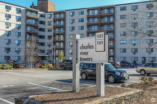 131 Coolidge Ave entrance - Charles River Towers