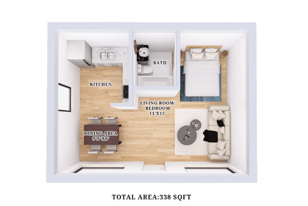 Garden Grove Townhomes – Studio Apartment