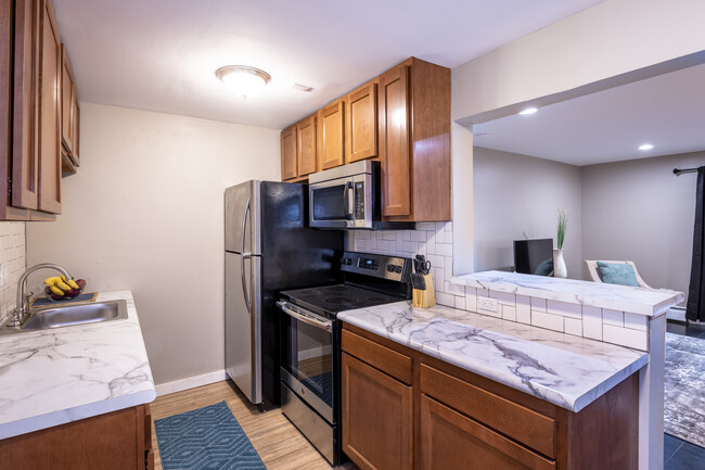 Kitchen and Living Room, Open Concept - 1201 Franklin Ave