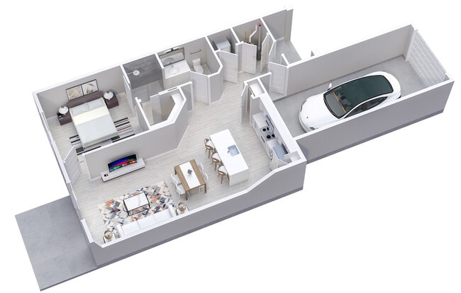 1 Bedroom - 820 Sq. Ft. - Erie Ridge Townhomes