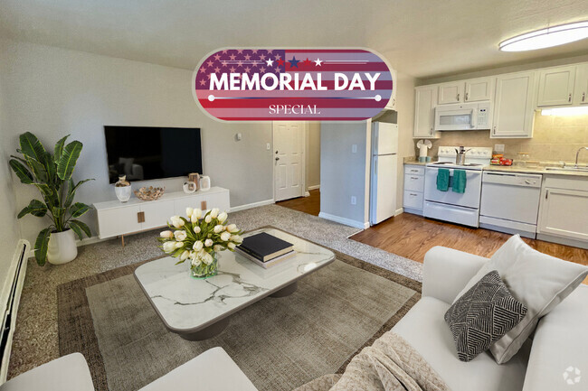 2 BR, 1 BA - Living Room - The Stapleton Apartments