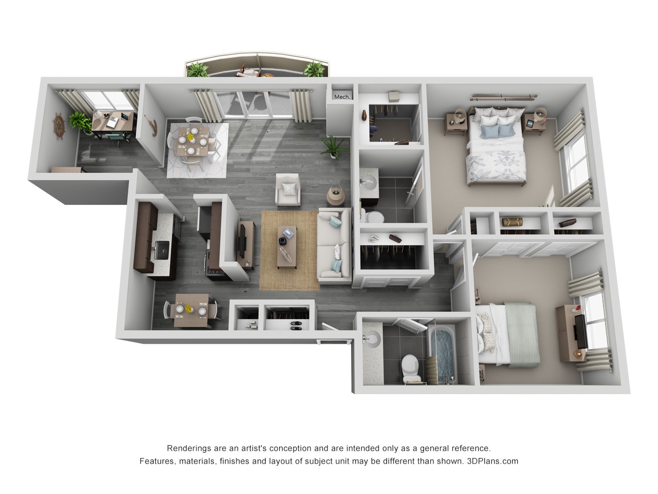 Parkview Apartments – 2 Bed 1 Bath W Den