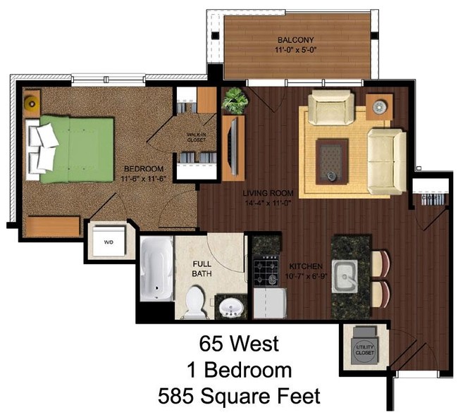 Modelo B - 65 West Apartments