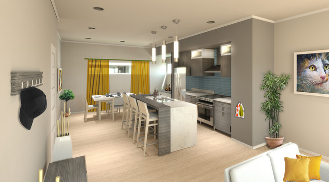 Imagen de la cocina - Highland Sky Lofts