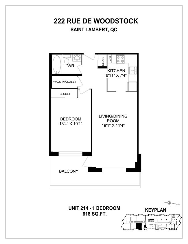 Plan d'étage - 222 Rue Woodstock