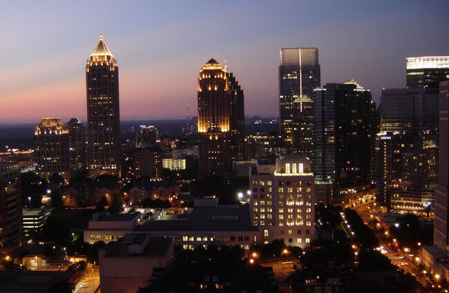 26th Floor (actual night time view) facing north Midtown... - 860 Peachtree St NE