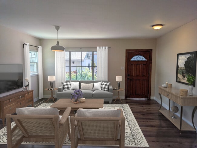 Living Room & Front Door - 2824 8th Ave (Los Angeles, CA) House