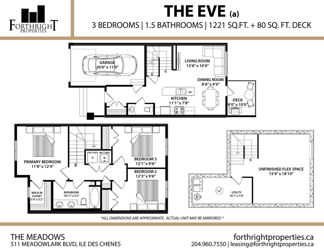 Meadows - Plans d'étage - Maison de ville - 3 chambres - Eve (a) - The Meadows