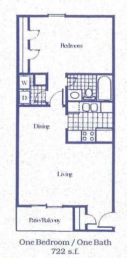 1HAB/1BA Estándar - Oak Hill Apartments