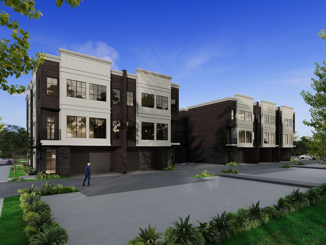 Vista exterior en ángulo que resalta el diseño y los materiales modernos. - 811 Samuels Ave