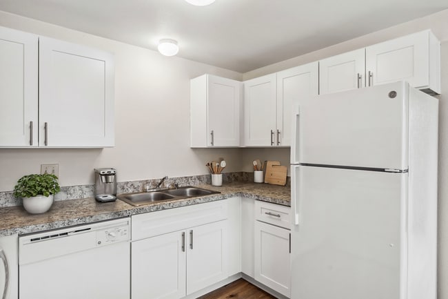 Experience the elegance of this well-appointed kitchen, blending style and practicality. - Stillwood Apartments
