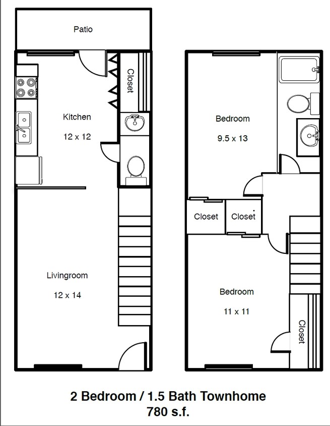 Two Bedroom Townhome - Troy Crossing