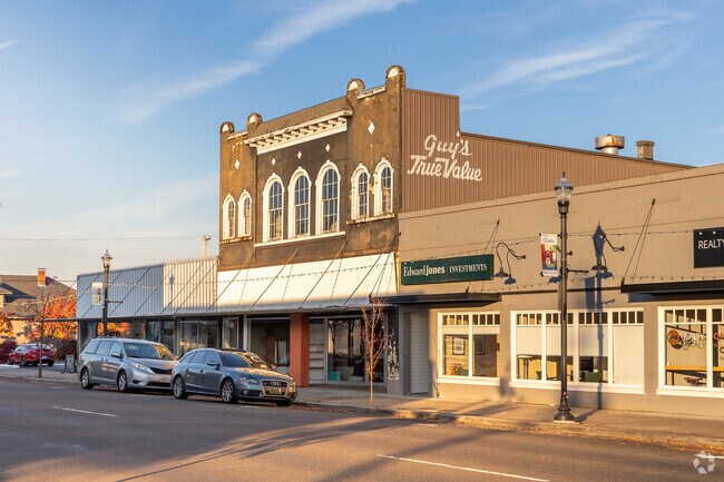 Historic storefronts in Dallas.