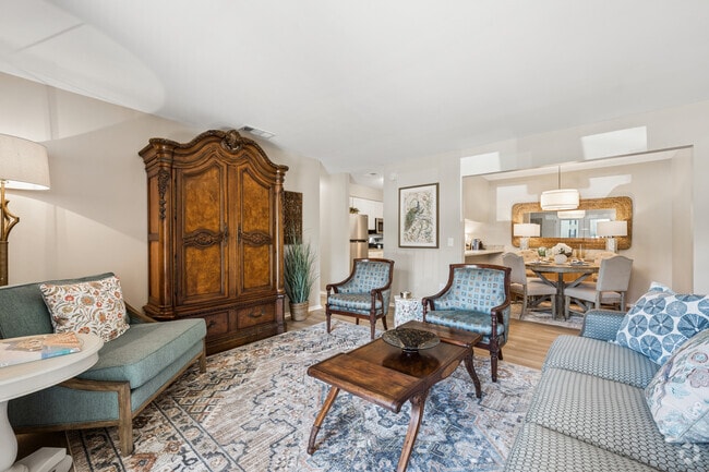 2BR, 1BA - 950SF - Living Room - Kendall Place