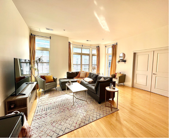 Spacious living room - 1209 N Charles St