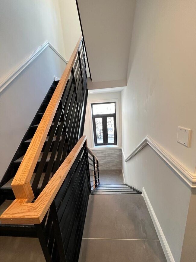 Newly renovated stairwell with passcode for safety - 30 Market St