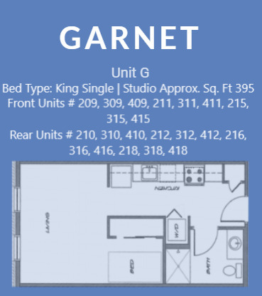 Diseño plano de granate - King Street Flats