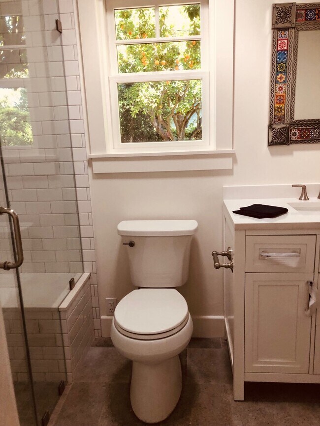 Bathroom toilet and enclosed shower - 1228 Stratford Ave