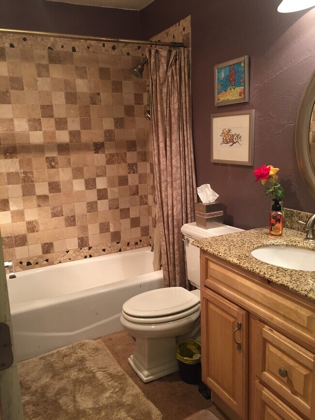 guest bathroom and tub; custom - 9175 Campina Dr