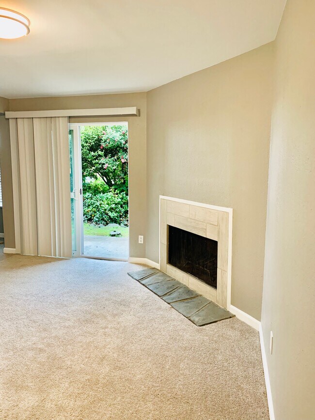 Living Room with wood fireplace - 3505 S 160th St