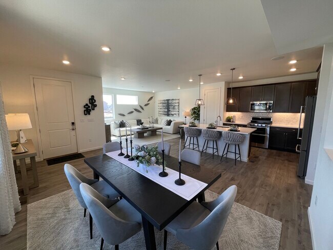 Model Home: Dining, Kitchen, Living - 1513 E 3rd Ave