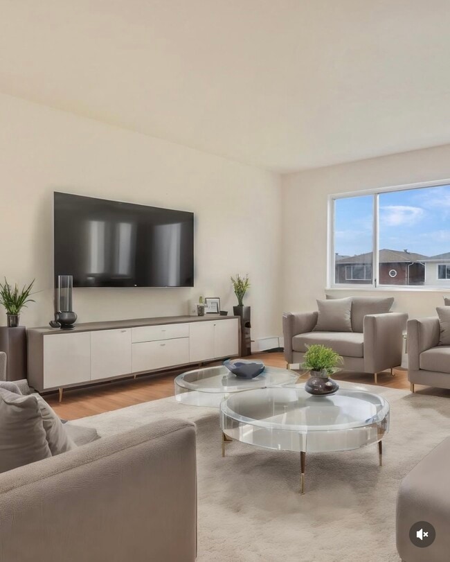 Virtually Staged Living Room / Dining Room - 711 Bergen St