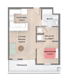 1HAB/1BA - Morena Place I & II
